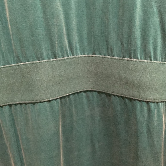 NWT Escada Dress: Teal, Draped Ruched Front, Stretchy Waist, Pull On. EU Size 44 - Picture 10 of 12